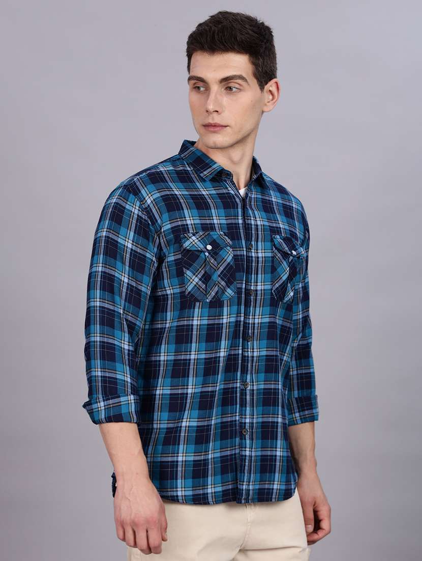 men checkered long sleeve regular fit casual shirt - 22453872 -  Standard Image - 2