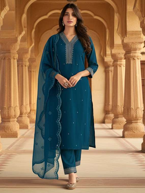 women teal suit set - 22454016 -  Standard Image - 2