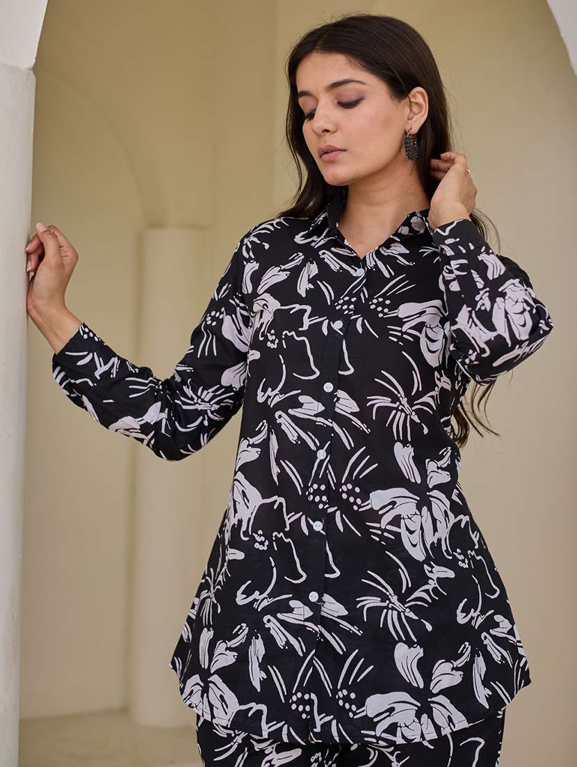 women printed long sleeve ethnic co-ord set - 22454092 -  Standard Image - 2