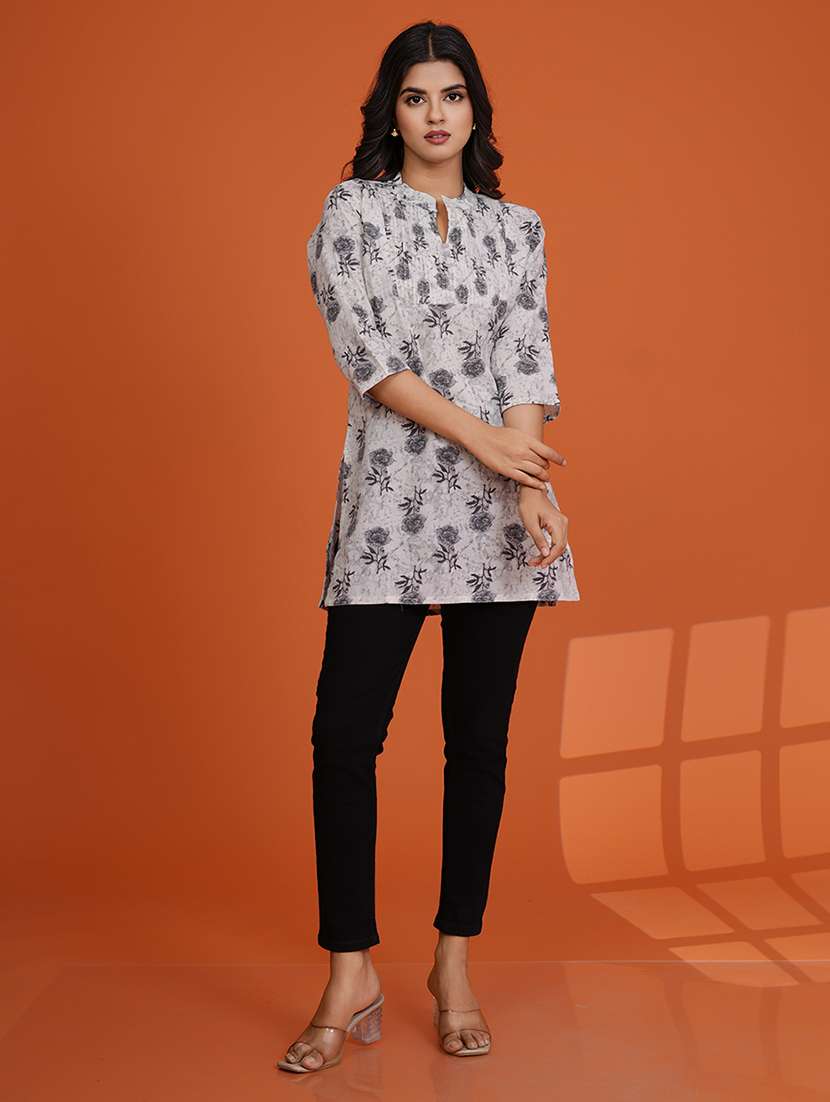 women off white viscose a-line dress - 22454340 -  Standard Image - 2