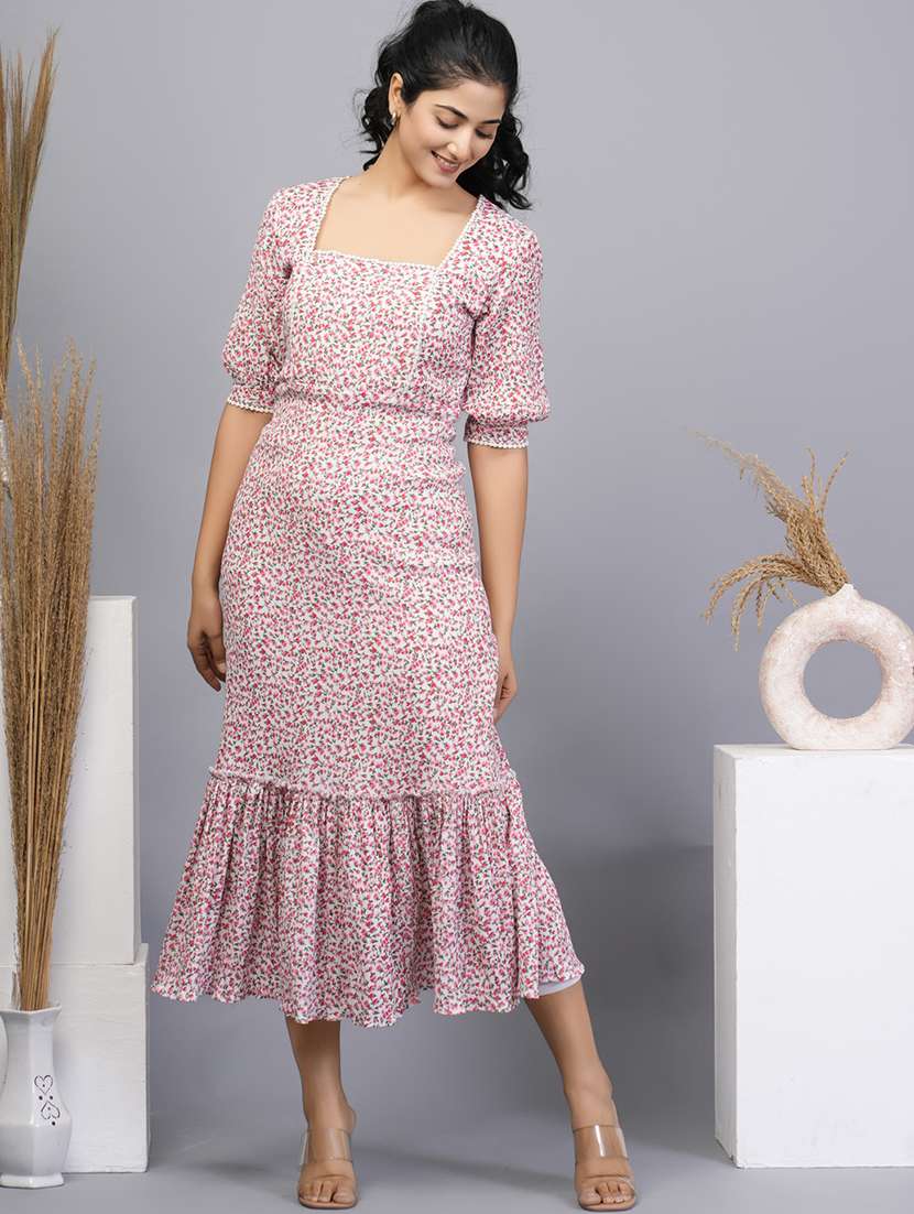 women pink cotton straight dress - 22454438 -  Standard Image - 2
