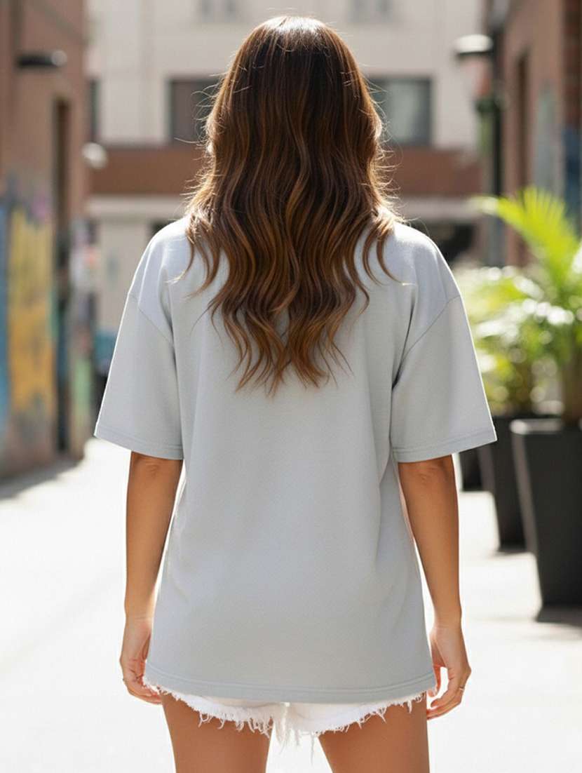 women printed short sleeve oversized t-shirt - 22454727 -  Standard Image - 2