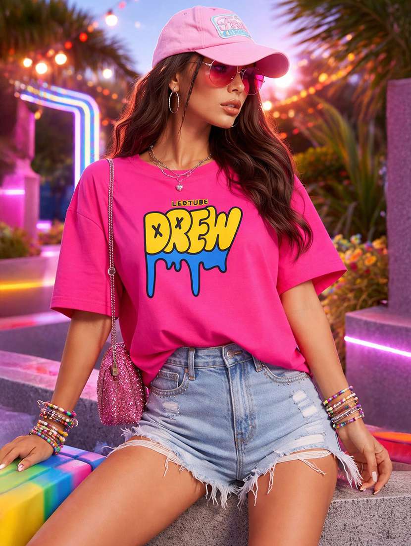 women printed short sleeve t-shirt