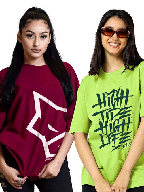 Women Pack Of 2 Short Sleeve T Shirt