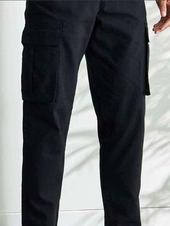 men solid high rise regular fit cargo  - 22455516 -  Standard Image - 2
