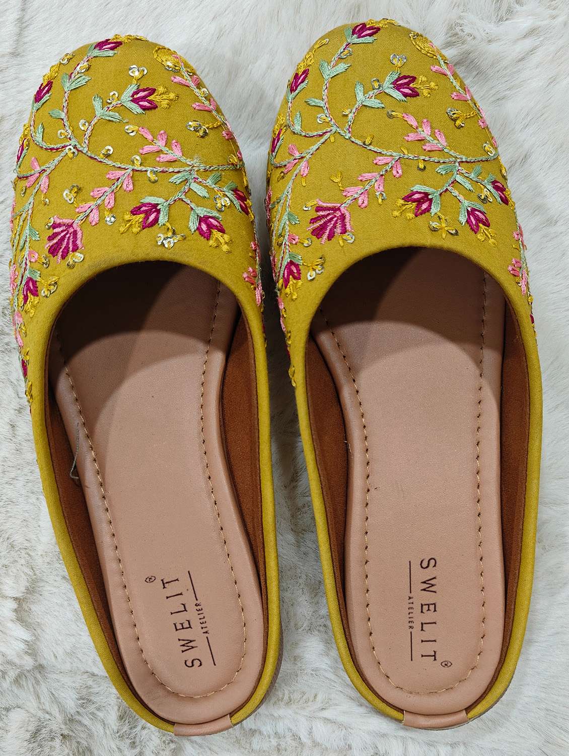 women embroidered slip on mule - 22455866 -  Standard Image - 2