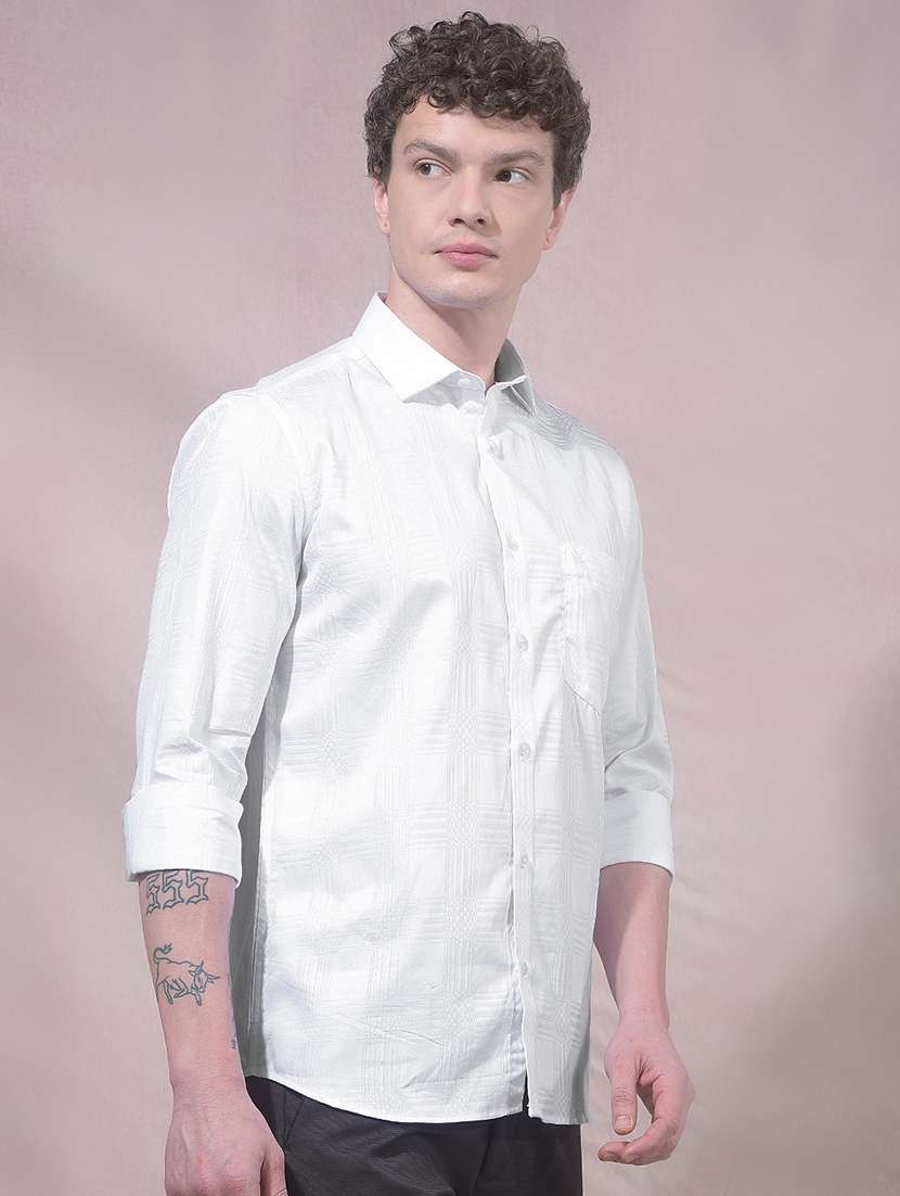 men solid long sleeve slim fit casual shirt - 22455939 -  Standard Image - 2