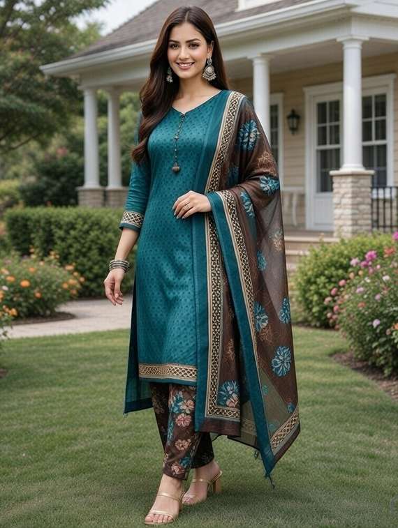 women green kurta salwar set - 22456092 -  Standard Image - 2