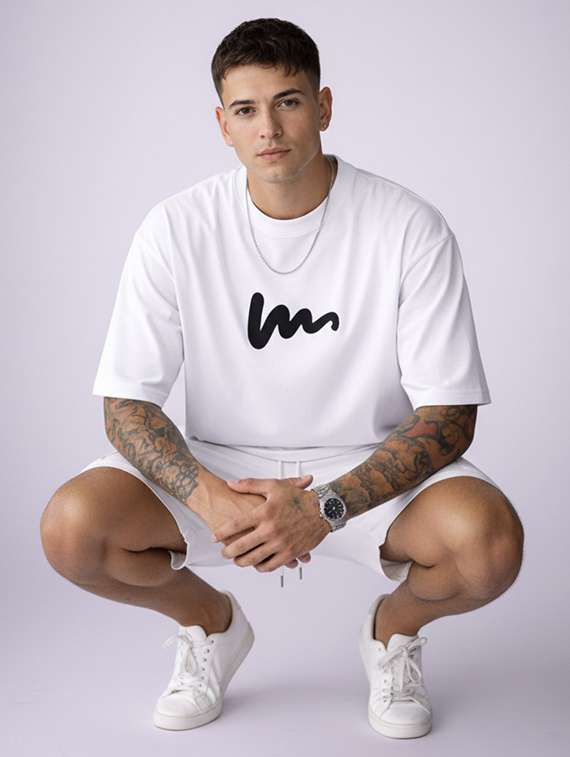 men printed short sleeve oversized t-shirt