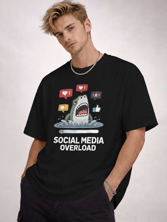 men printed short sleeve oversized t-shirt