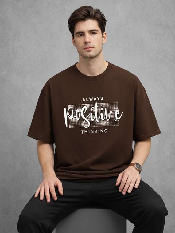 men typographic short sleeve oversized t-shirt