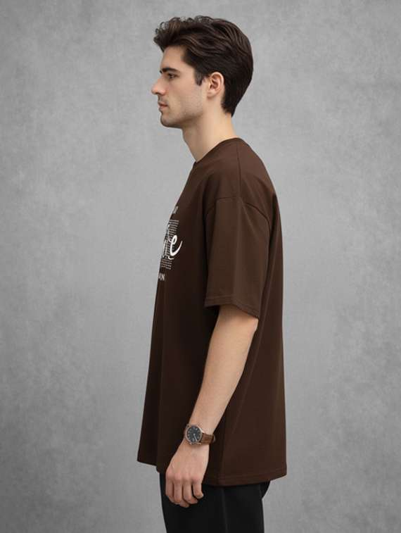 Men Typographic Short Sleeve Oversized T-shirt - 22456300 -  Standard Image - 2
