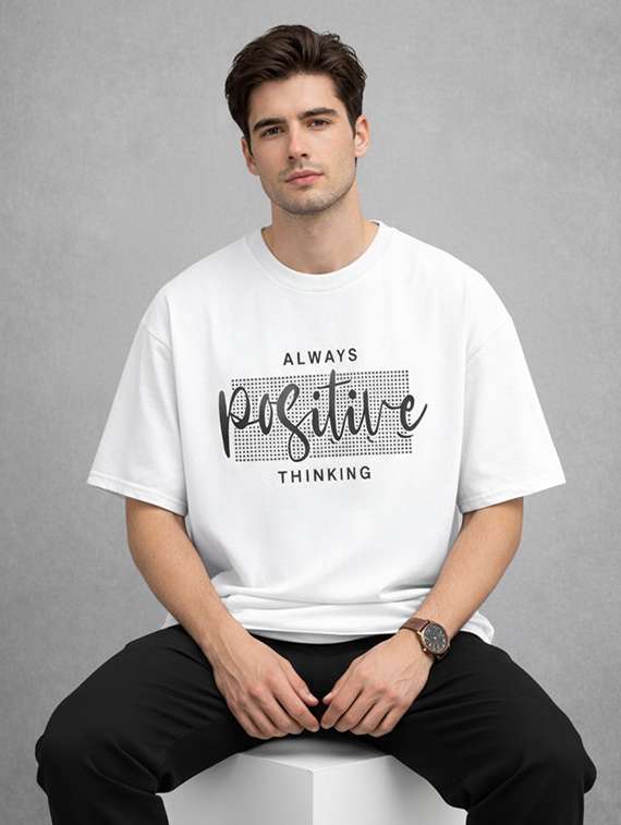 men typographic short sleeve oversized t-shirt