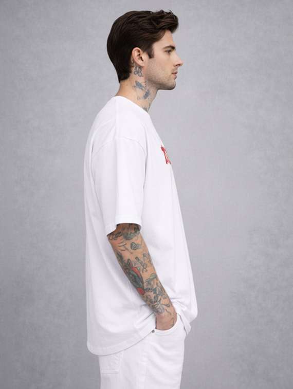 men typographic short sleeve oversized t-shirt - 22456306 -  Standard Image - 2