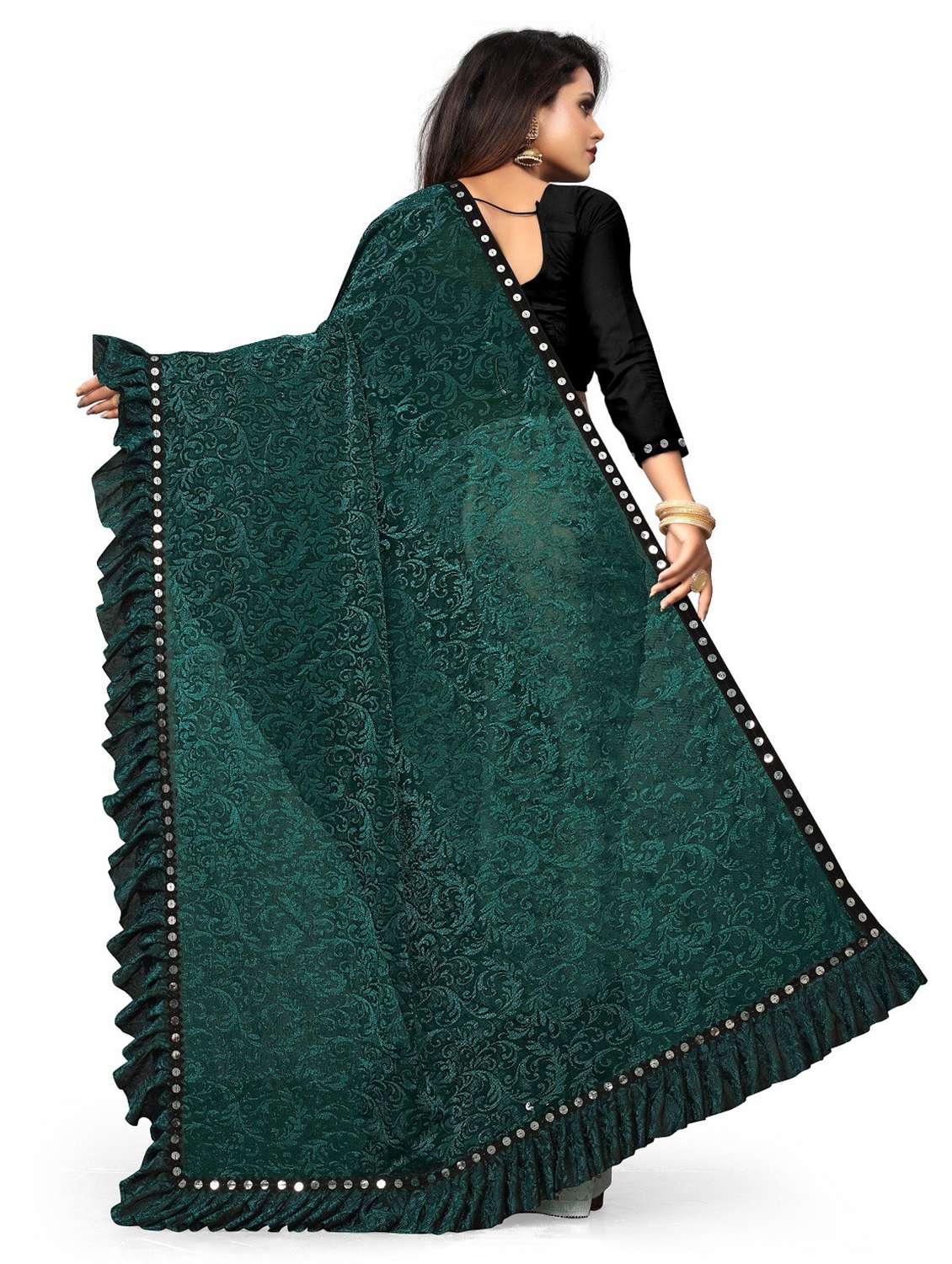 women self design half & half saree with blouse - 22456481 -  Standard Image - 2