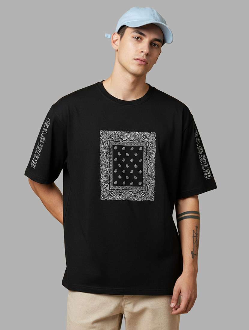 men printed short sleeve oversized t-shirt - 22456559 -  Standard Image - 2