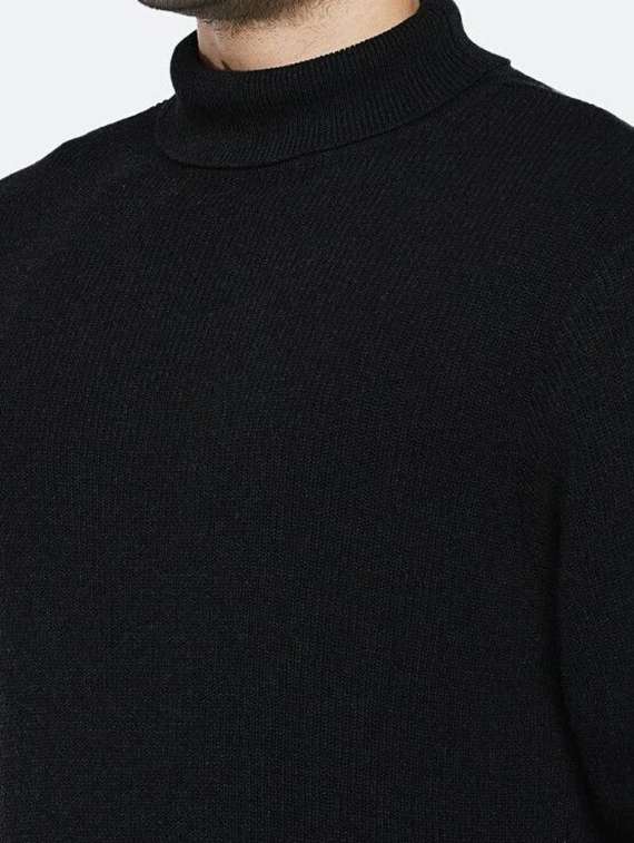 men solid  black cotton blend plain t-shirt - 22456570 -  Standard Image - 2