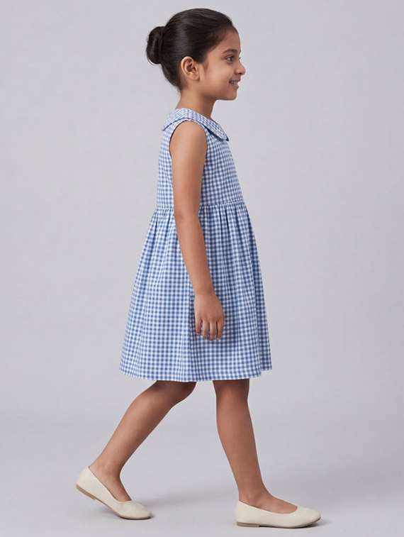 girls blue cotton frock - 22456716 -  Standard Image - 2