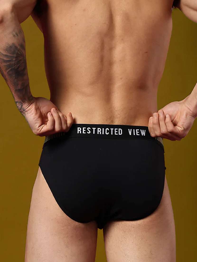 men black cotton blend trunks brief - 22456721 -  Standard Image - 2