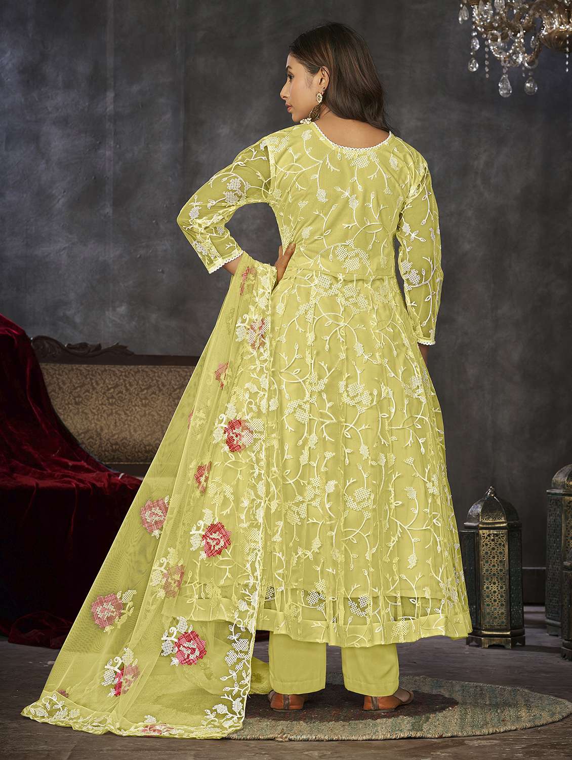 women yellow kurta pant set - 22456792 -  Standard Image - 2