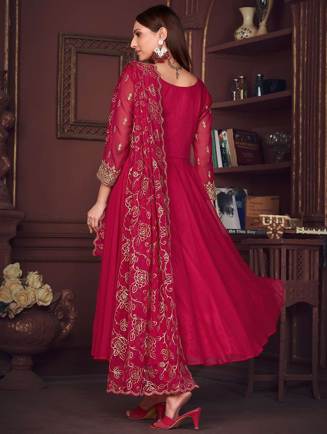women pink kurta pant set - 22456835 -  Standard Image - 2