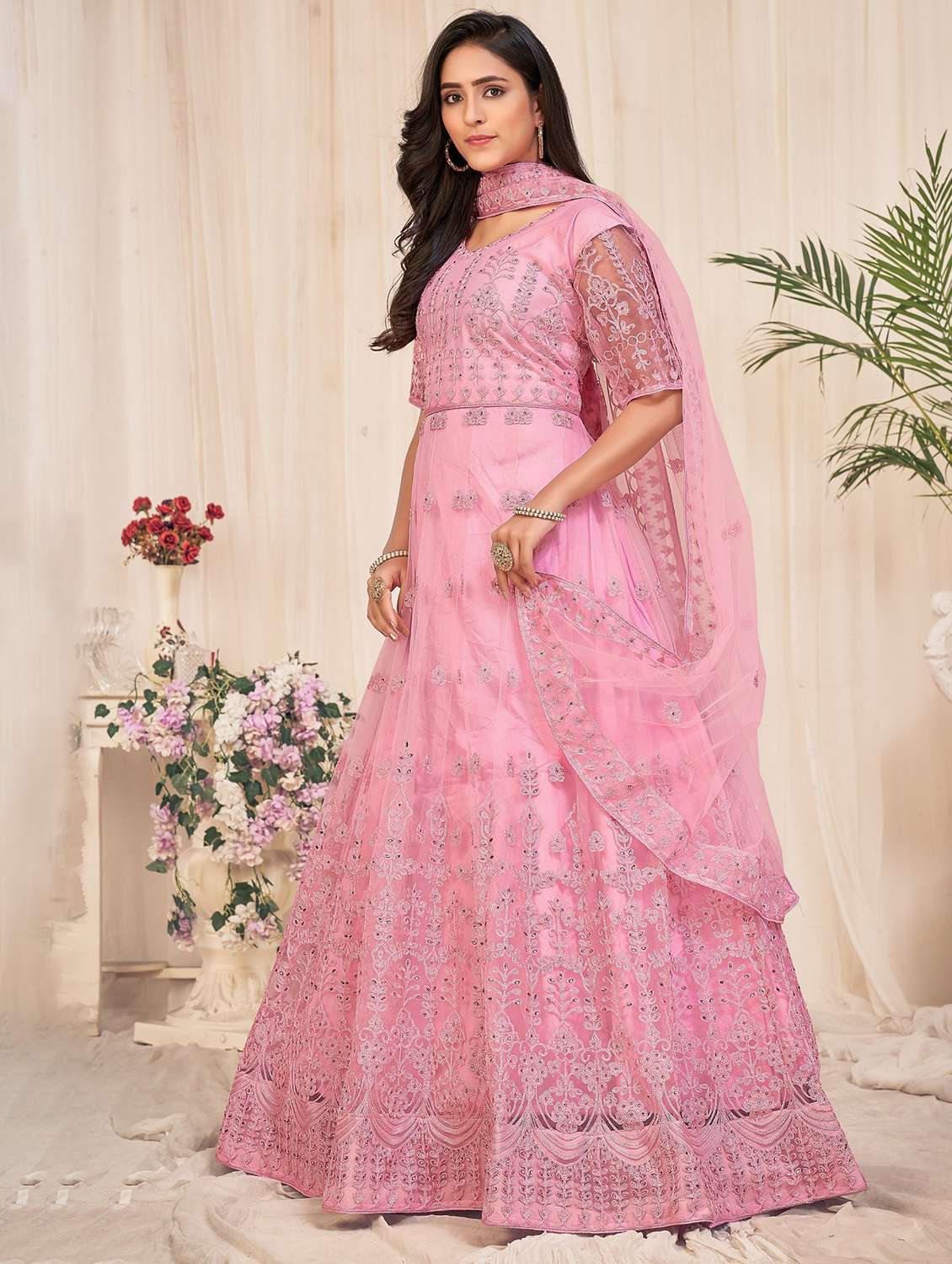 women pink kurta pant set - 22456854 -  Standard Image - 2