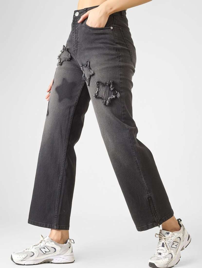 women black denim jeans - 22456903 -  Standard Image - 2