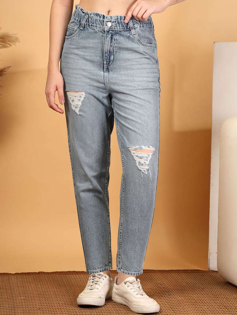 women blue denim jeans