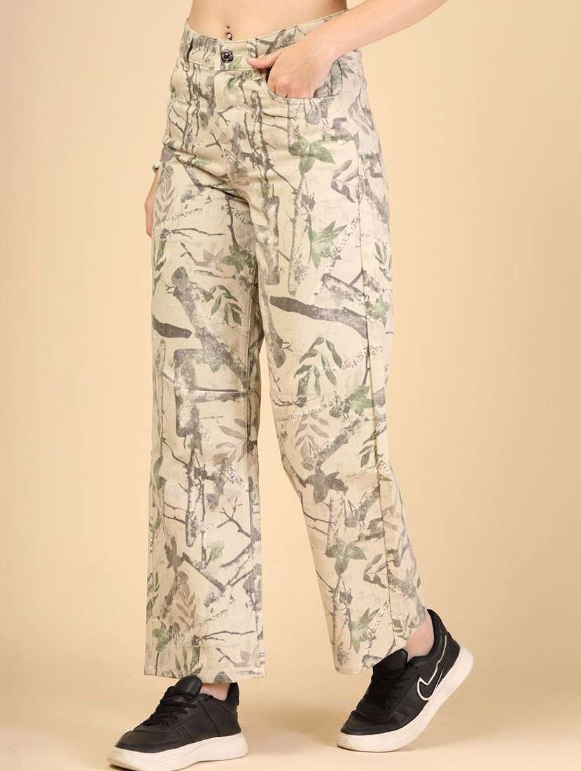 Women Beige Denim Jeans - 22456912 -  Standard Image - 2