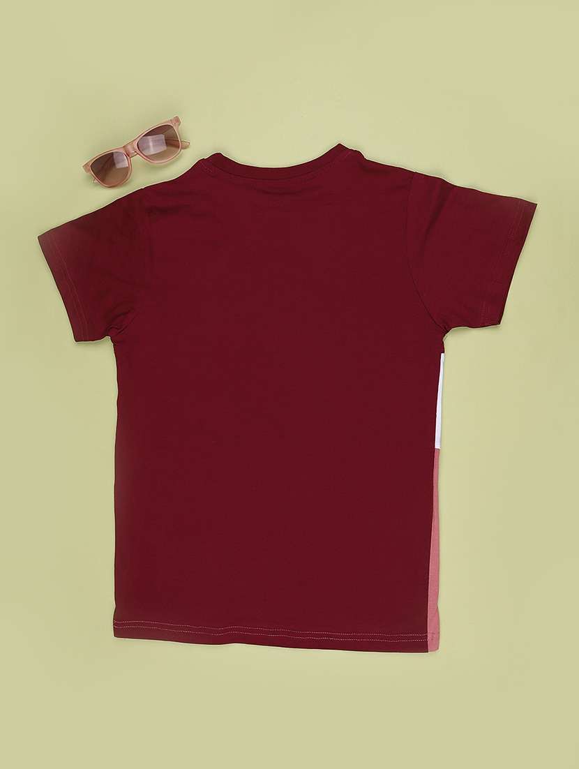 boys colourblocked round neck t-shirt - 22456945 -  Standard Image - 2