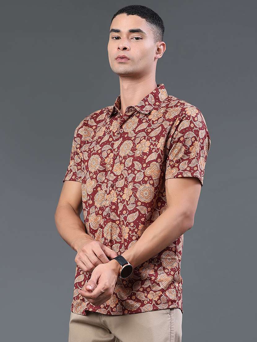 Men Printed Short Sleeve Regular Fit Casual Shirt - 22457011 -  Standard Image - 2