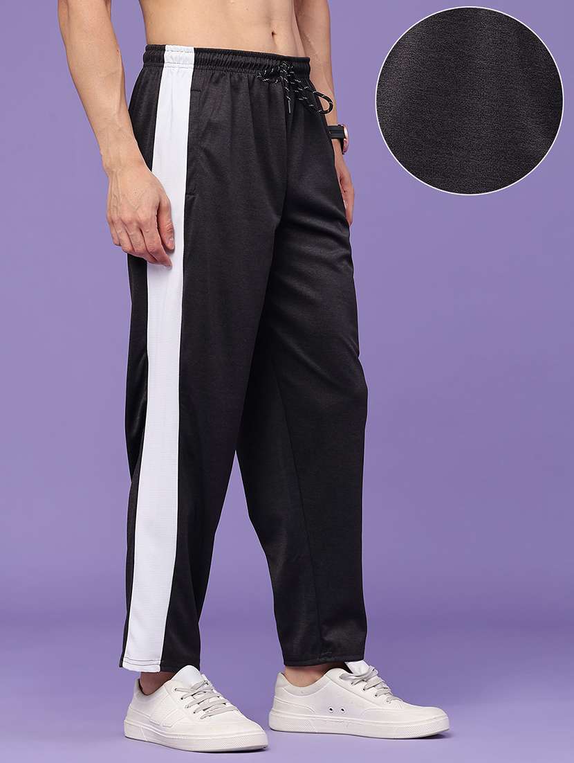 Men Side Taped Mid Rise Full Length Track Pant - 22457062 -  Standard Image - 2