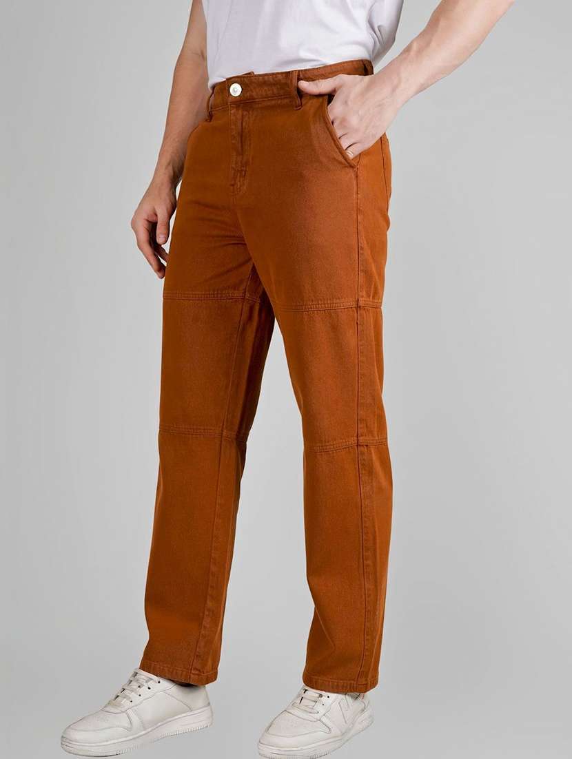 men brown denim jean - 22457116 -  Standard Image - 2