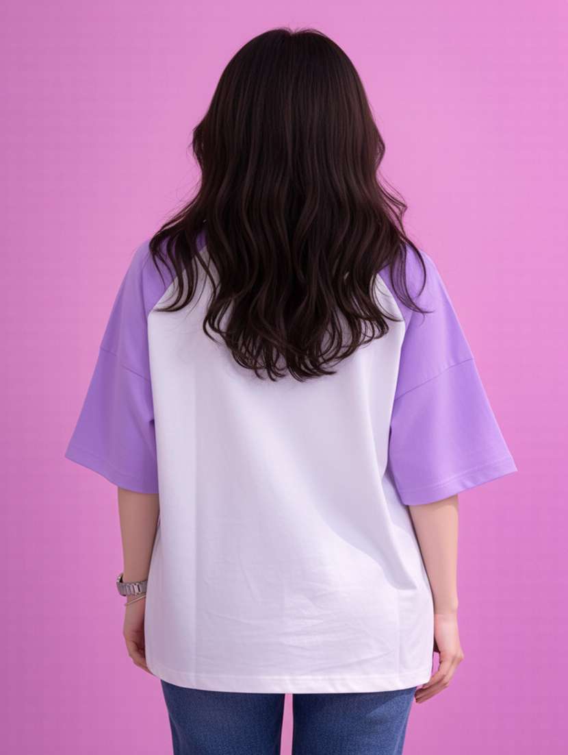 women printed short sleeve oversized t-shirt - 22457191 -  Standard Image - 2