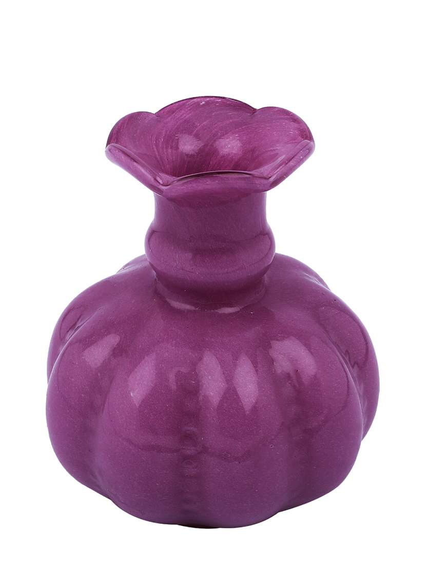 purple textured glass flower vase - 22457250 -  Standard Image - 2