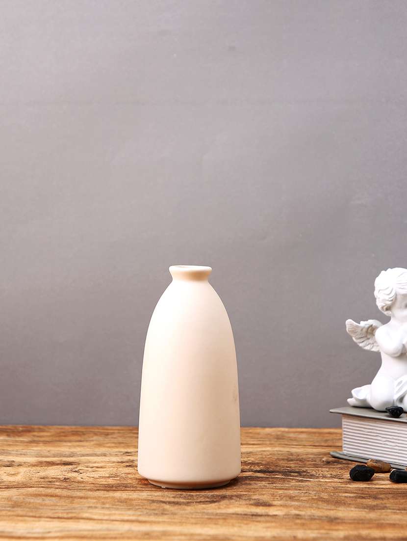 beige textured glass flower vase - 22457253 -  Standard Image - 2