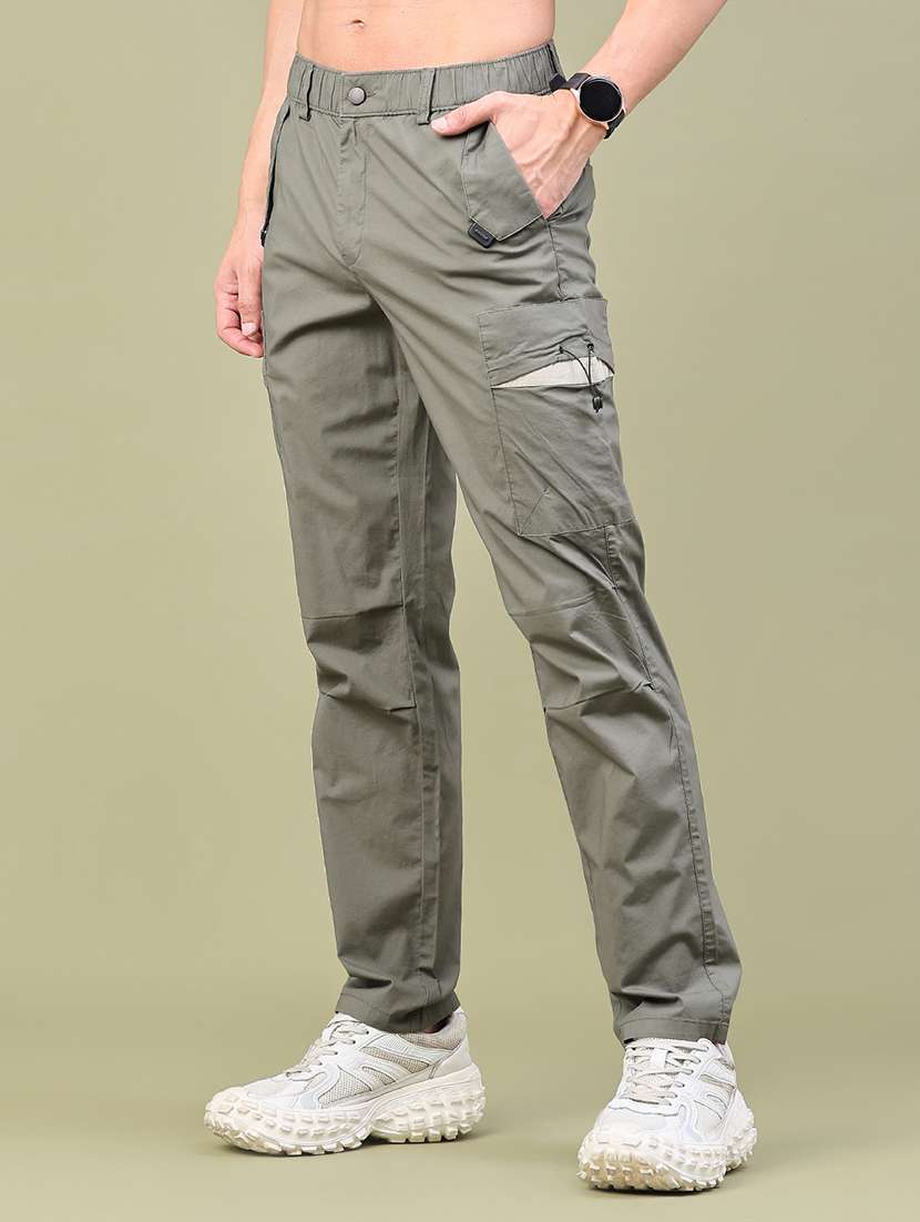 men solid mid rise relaxed fit cargo - 22457590 -  Standard Image - 2