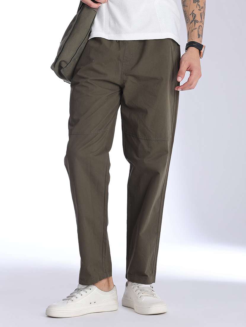 men solid mid rise flat front trouser - 22457633 -  Standard Image - 2