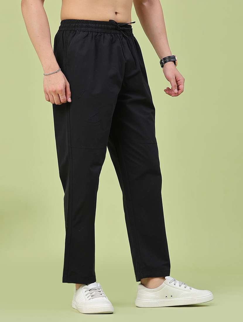 men solid mid rise flat front trouser - 22457635 -  Standard Image - 2