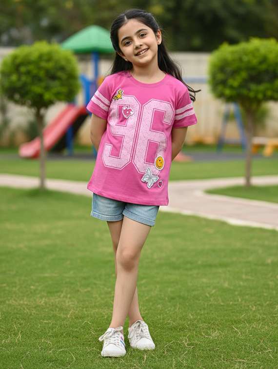 girls red cotton tops top - 22457671 -  Standard Image - 2