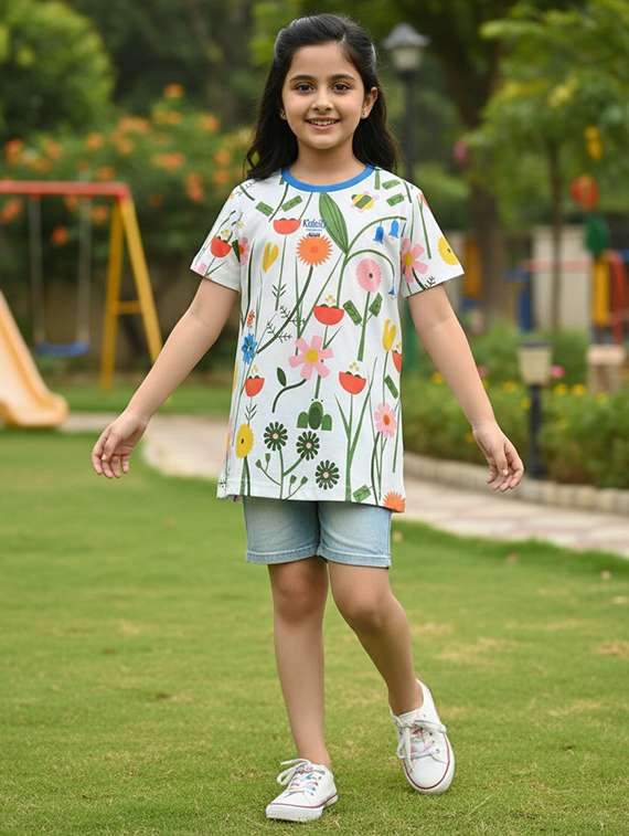 girl  white cotton tops top - 22457675 -  Standard Image - 2