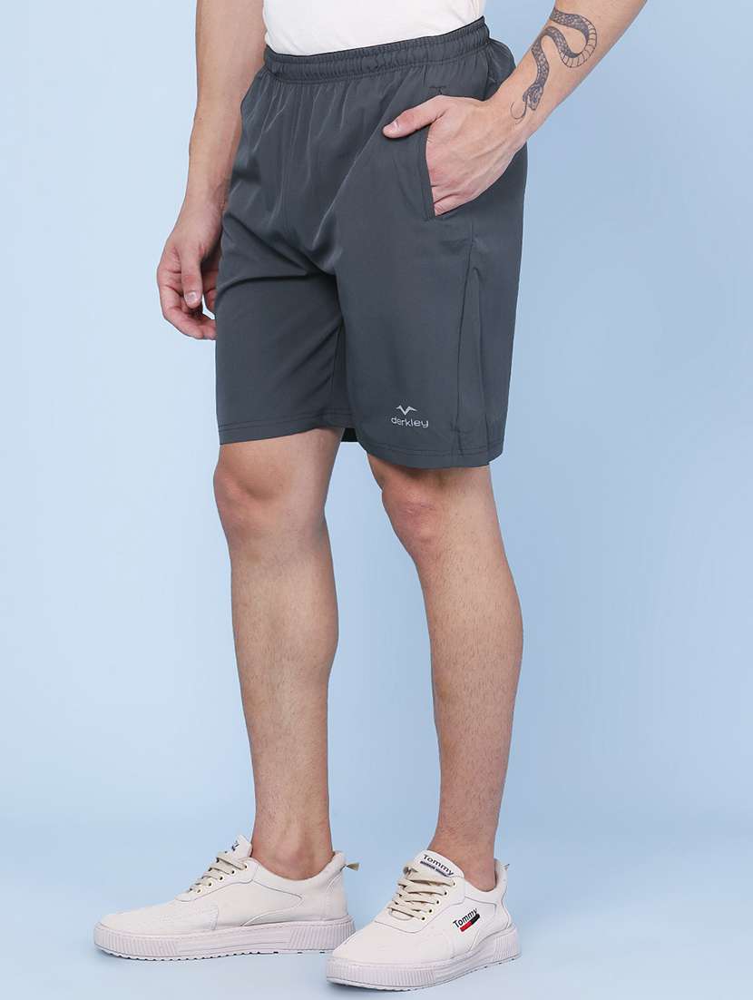 men solid mid rise regular fit sport shorts - 22457755 -  Standard Image - 2