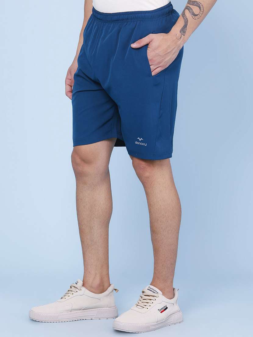 men solid mid rise regular fit sport shorts - 22457758 -  Standard Image - 2