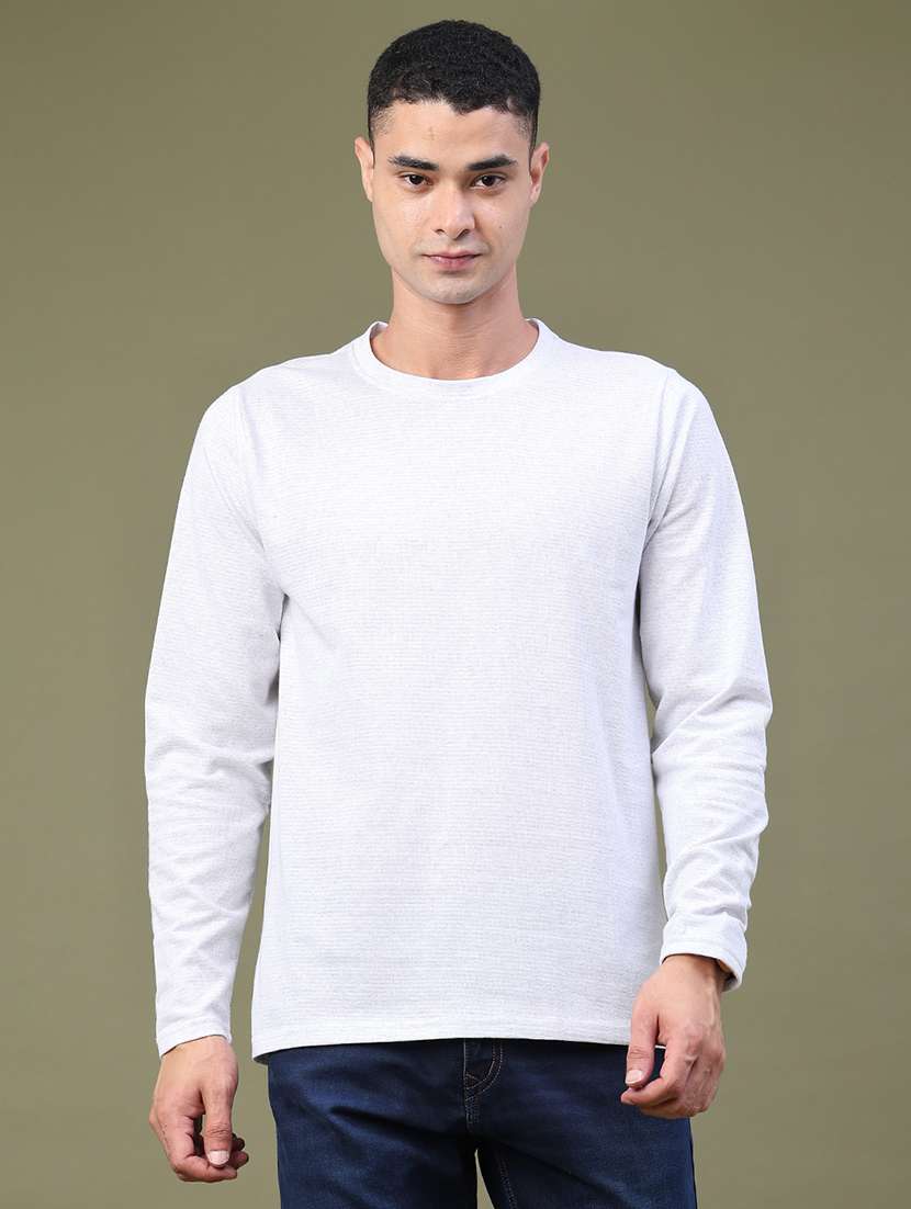 men textured long sleeve regular fit t-shirt - 22457962 -  Standard Image - 2