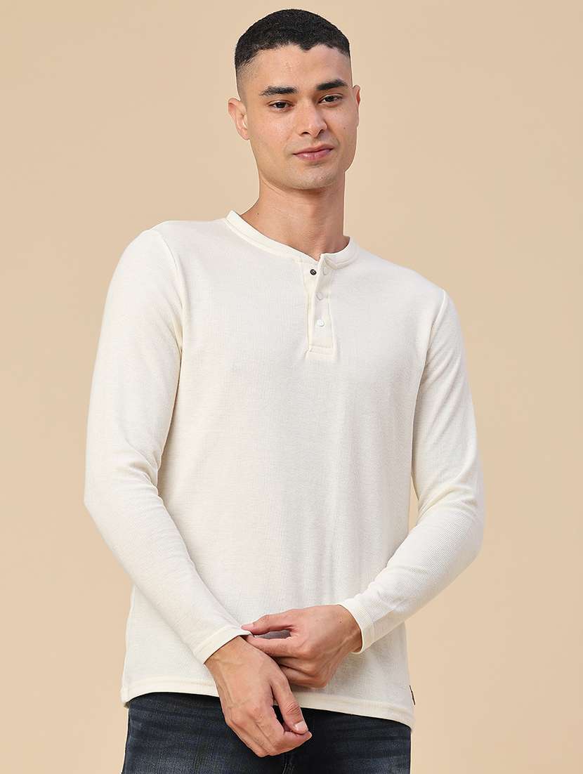 men textured long sleeve regular fit t-shirt - 22457966 -  Standard Image - 2