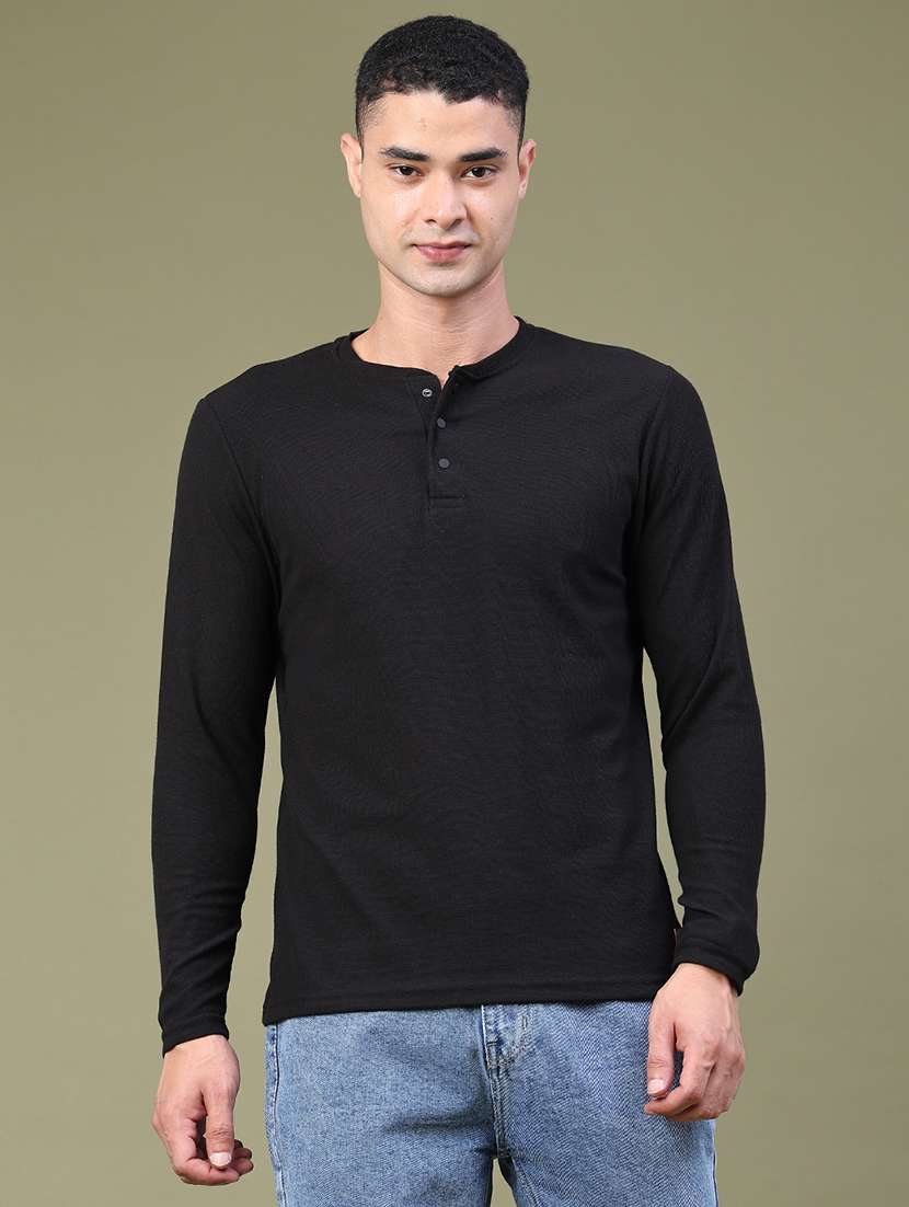 men textured long sleeve regular fit t-shirt - 22457968 -  Standard Image - 2