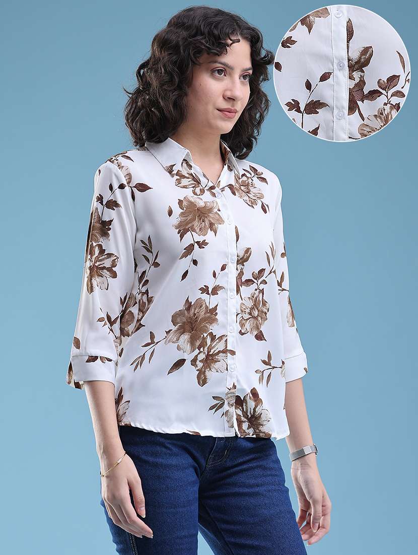 women printed collared regular shirt - 22457997 -  Standard Image - 2