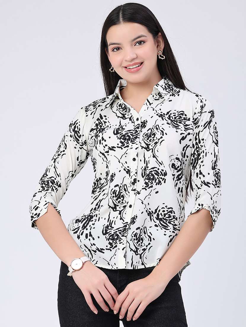 women printed collared regular shirt - 22457998 -  Standard Image - 2