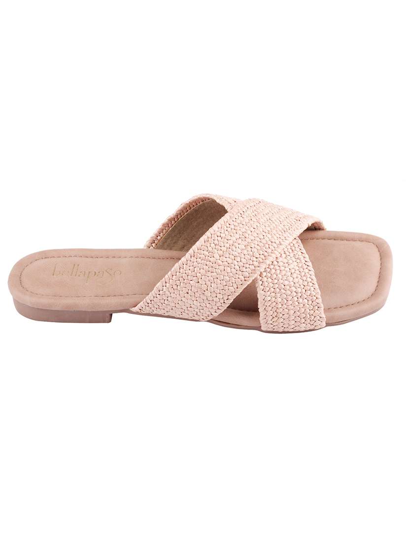 women textured slip on flat sandal - 22458024 -  Standard Image - 2