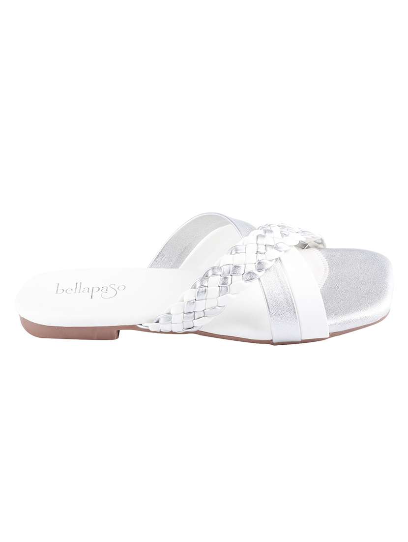 women textured slip on flat sandal - 22458028 -  Standard Image - 2
